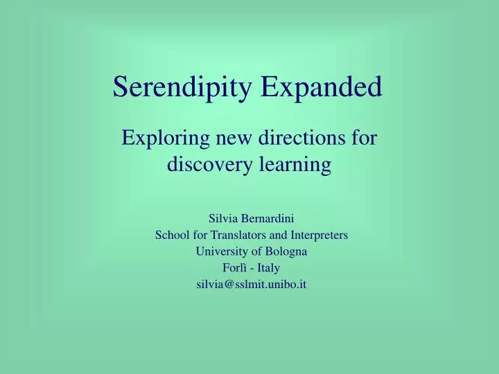 serendipity expanded
