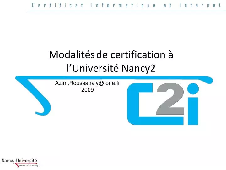 modalit s de certification l universit nancy2