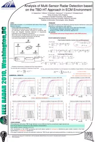 Analysis of Multi-Sensor Radar Detection based on the TBD-HT Approach in ECM Environment