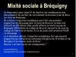 Mixité sociale à Bréquigny - slide 1