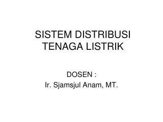 sistem distribusi tenaga listrik