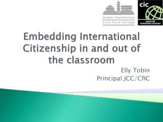 Embedding International Citizenship in and out of the classroom