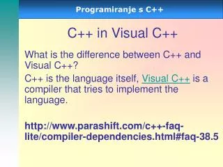 c in visual c