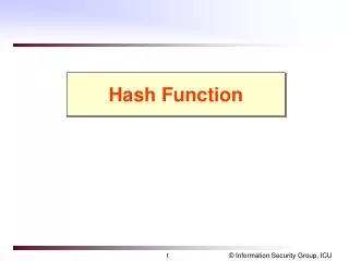 Hash Function