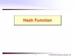 Hash Function - slide 1