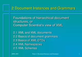 2 document instances and grammars