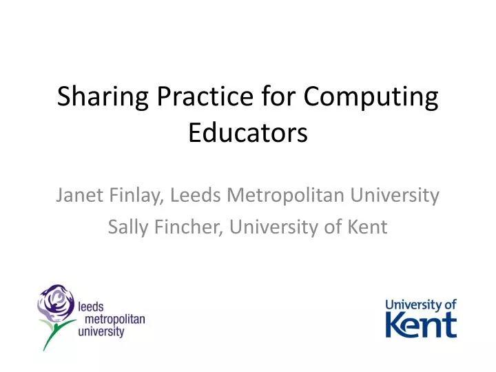 sharing practice for computing educators