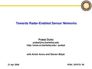 Towards Radar-Enabled Sensor Networks