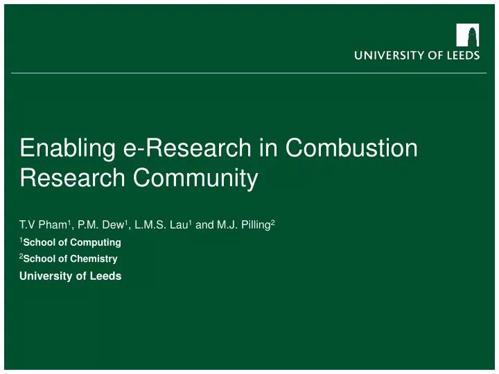 enabling e research in combustion research community