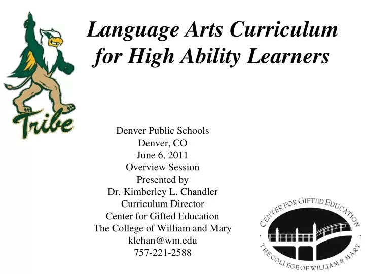 language arts curriculum for high ability learners