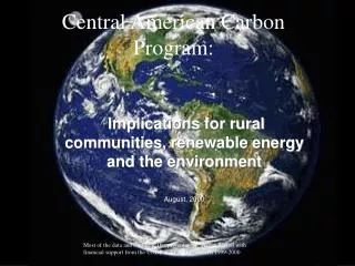 Central American Carbon Program: