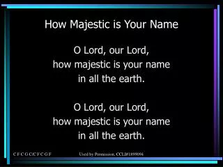how majestic is your name