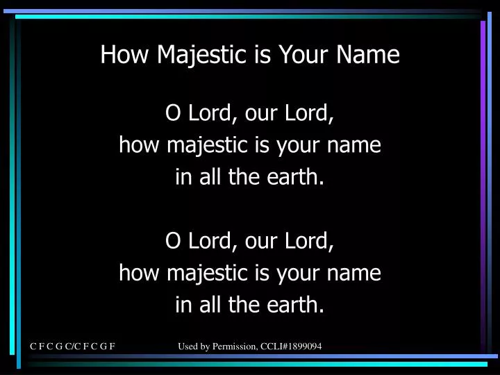 how majestic is your name
