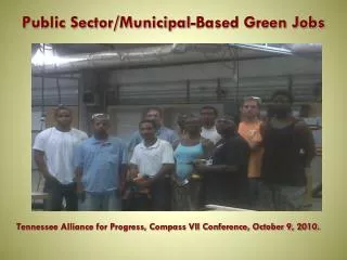 Public Sector/Municipal-Based Green Jobs