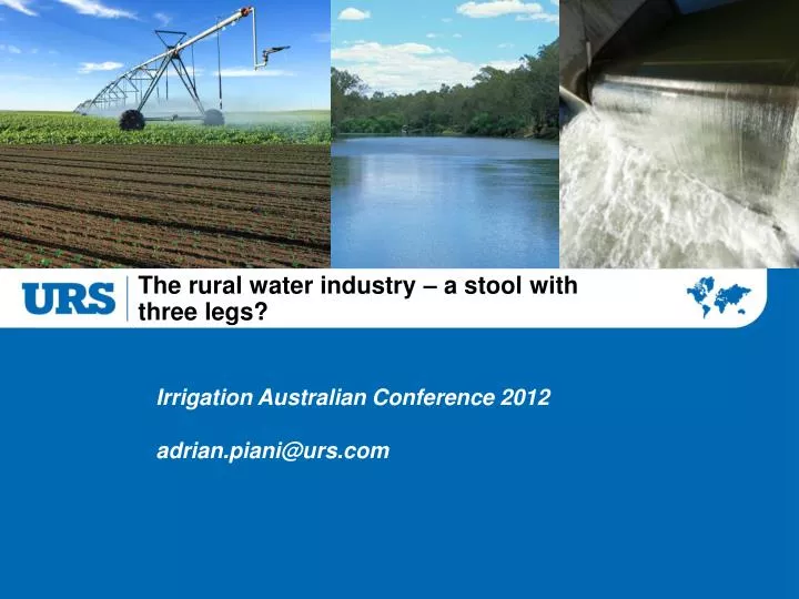 the rural water industry a stool with three legs