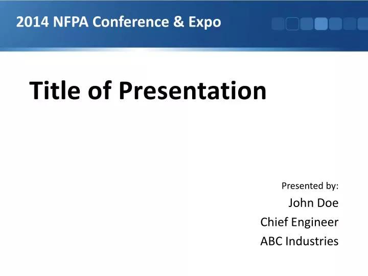 title of presentation