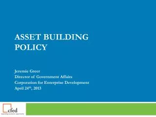 Asset Building Policy