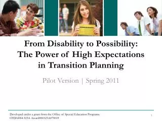 From Disability to Possibility: The Power of High Expectations in Transition Planning
