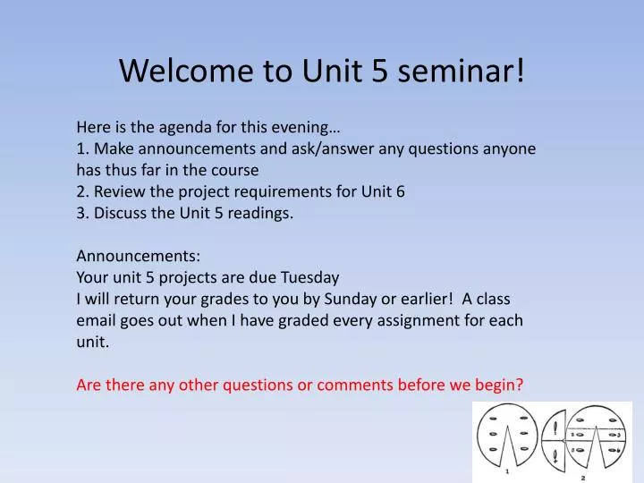 welcome to unit 5 seminar