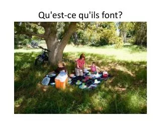 qu est ce qu ils font