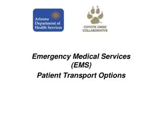 Emergency Medical Services (EMS) Patient Transport Options