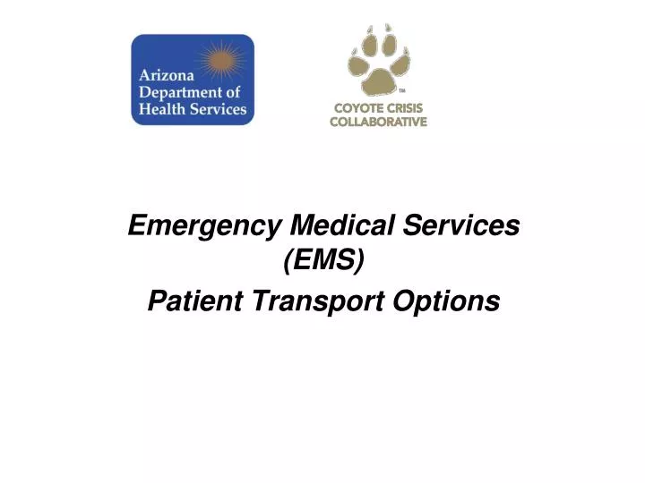 emergency medical services ems patient transport options