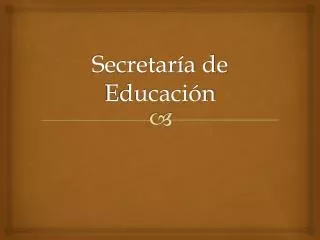 secretar a de educaci n