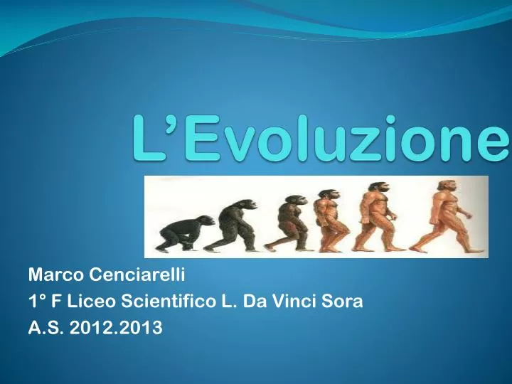 l evoluzione
