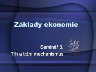 Základy ekonomie