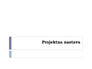 projektna nastava