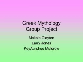 Greek Mythology Group Project