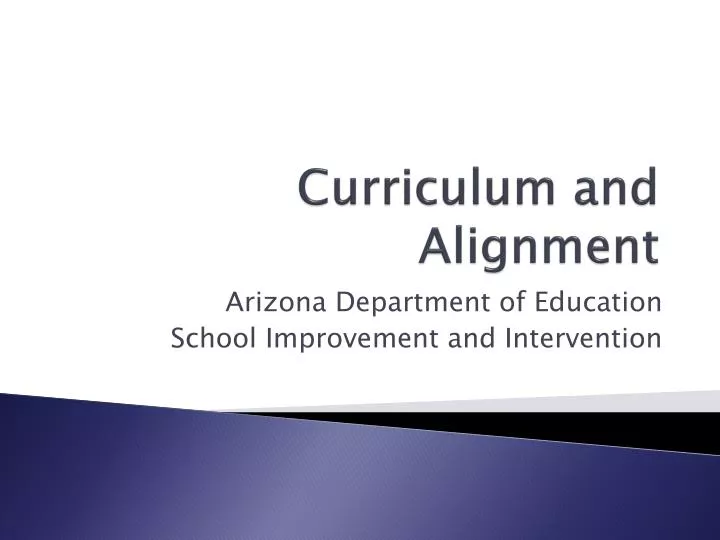 curriculum and alignment