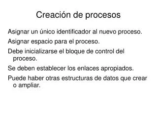 creaci n de procesos