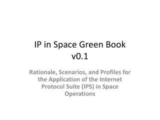 IP in Space Green Book v0.1