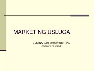 marketing usluga