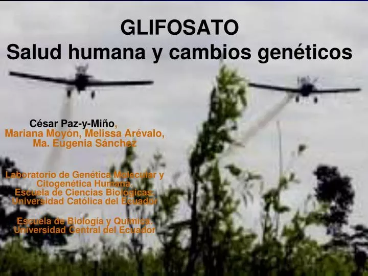 glifosato salud humana y cambios gen ticos