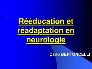 r ducation et r adaptation en neurologie