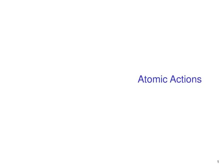 atomic actions
