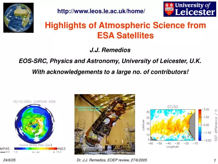 highlights of atmospheric science from esa satellites