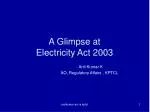 A Glimpse at Electricity Act 2003