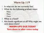 Warm Up 11/9 - slide 1