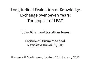 Longitudinal Evaluation of Knowledge Exchange over Seven Years: The Impact of LEAD