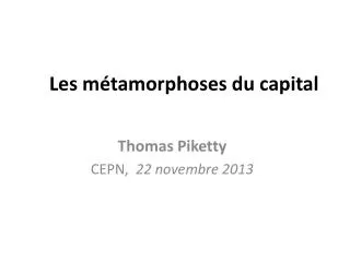 les m tamorphoses du capital