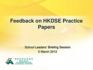 feedback on hkdse practice papers