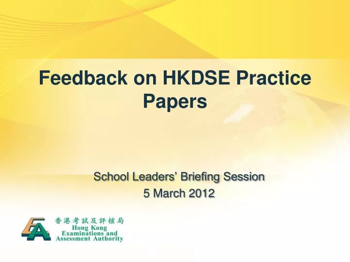 feedback on hkdse practice papers