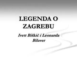 legenda o zagrebu