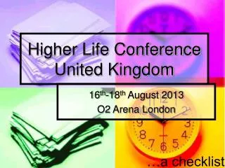 Higher Life Conference United Kingdom