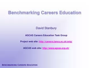 Benchmarking Careers Education