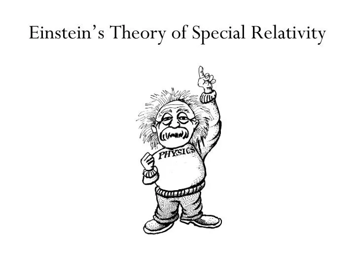 einstein s theory of special relativity