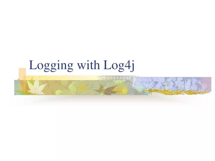logging with log4j